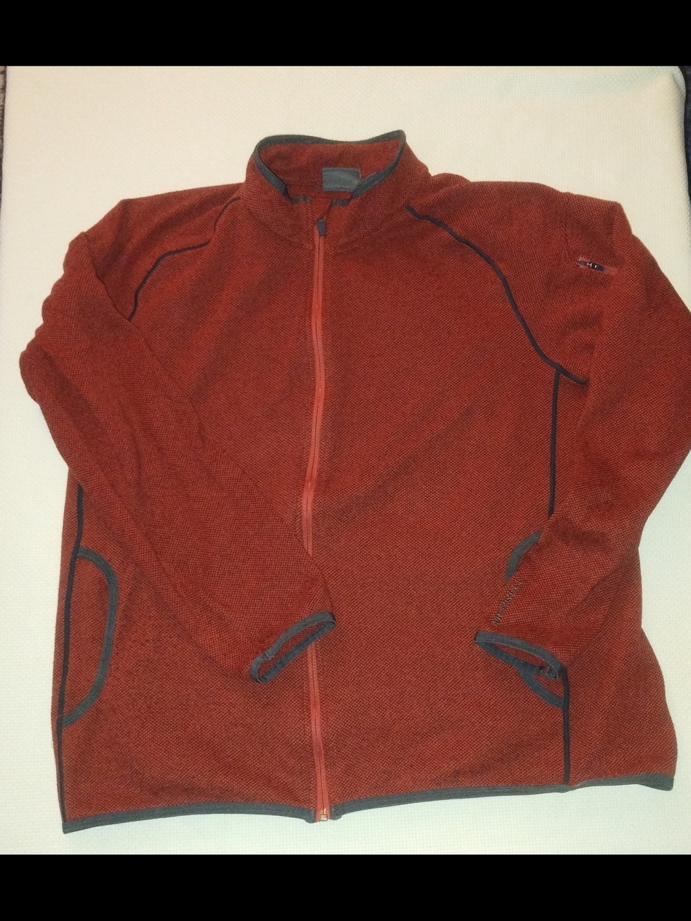 Merrell Mens Size XL Burnt Orange Fleece Jacket